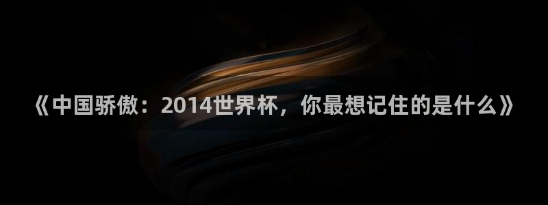 世界直播：《中国骄傲：2014世界杯，你最想记住的是什么》